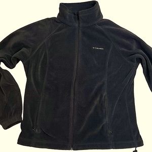 COLUMBIA sz X Large Benton Springs Full Zip Fleece Pockets Black